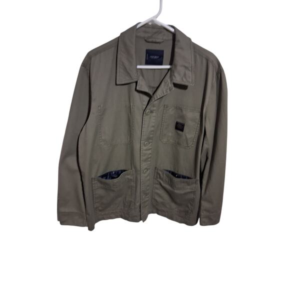 Lucky Brand Womens size Large Utility Work Grungecore Chore Military Jacket - Picture 3 of 11